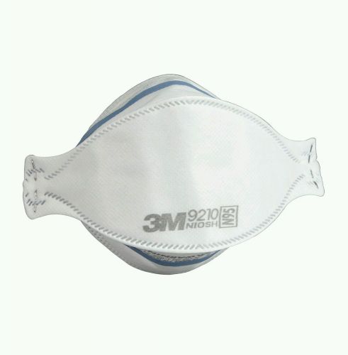 10 Masks - 3M 9210 N95 Filtering Respirators - Flat Fold - Dust Particle Mask