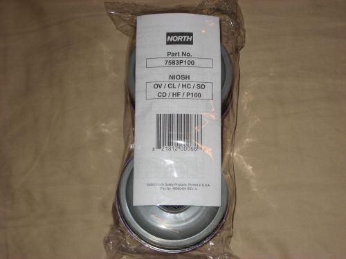 North 7583p100 ov / ag cartridge respirator filter used with 7700, 7600, 5500 for sale