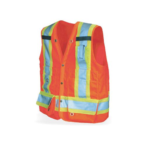 High Visibility Vest, Class 2,2XL, Orange U6195O-XXL