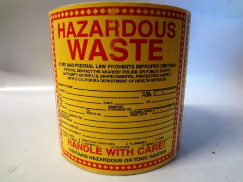 Hazardous Waste Sticker New
