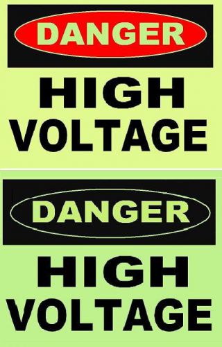 Glow in the dark  high voltage  plastic sign for sale