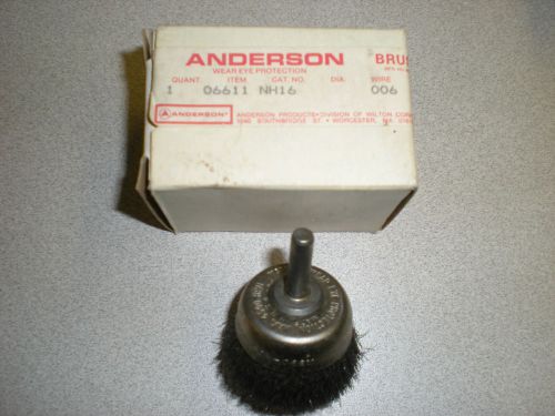 WIRE END BRUSH 1-3/4&#034; DIAMETER .006 WIRE SIZE