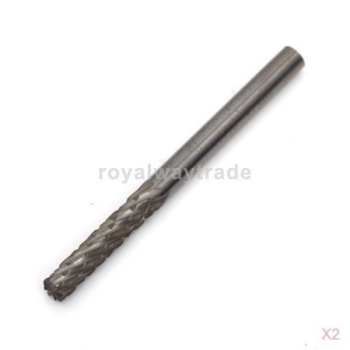 2x cylindrical tungsten carbide rotary burr 3mm head diameter for polish metal for sale