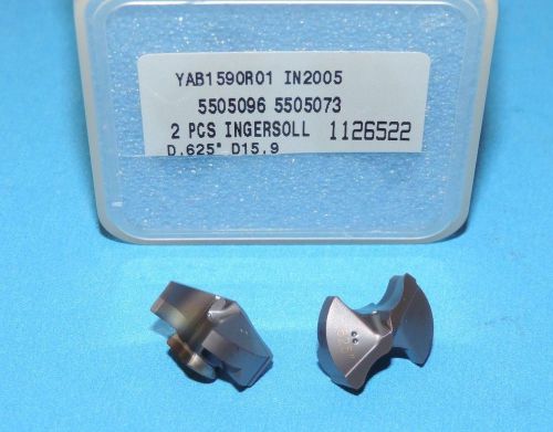 INGERSOLL .625&#034; Replaceable Drill Tips YAB1590R01 IN2005 ** 2 PIECES **