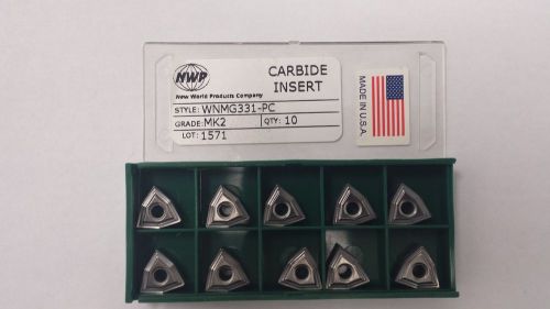 New world products wnmg331-pc mk2 (c2 uncoated) turning carbide inserts 10pcs for sale