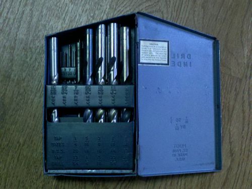Huot drill bit index with 20 bits *1/16&#034; to 1/2&#034; by 16ths * free shipping * for sale