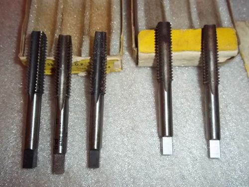 5 MORSE TAPS 7/16-14 NC HS GH3, 1 IS TRW, 3 NEW &amp; 2 USED, VERY NICE!