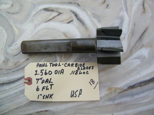 Pahl tool - reamer - 6- carbide flutes - 2.56&#034; dia. usa, for sale
