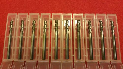 10 PCS 1/8&#034; 3 FLUTE FLAT ENDMILL CARBIDE END MILLS MADE IN USA NEW