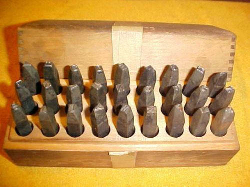 Cadillac brand 3/16&#034; hand made letter punch set leather wood steel for sale