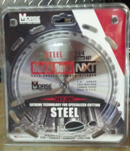 Morse metal devil nxt 7 1/4&#034; steel cutting blade for sale