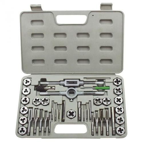 Hd pro grade 40pc tap die set sae cutting create threads screws metal tools for sale