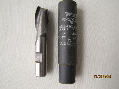 Weldon 3/4&#034; end mill - r.h. cut b, r.h. spiral 24-4, 5/8&#034; shank, two flutes for sale