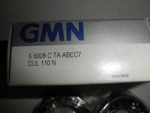 S 6008 C TA ABEC7 NEW Pair of GMN bearings (old stock)