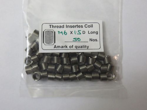 M6 -1.0 X 1.5D  Thread Inserts Helicoil Type (50 Qty)