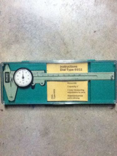 5&#034; RCBS Dial Caliper TYPE 6932 MADE IN SWITZERLAND CASE&amp; MANUAL Superpolyamid