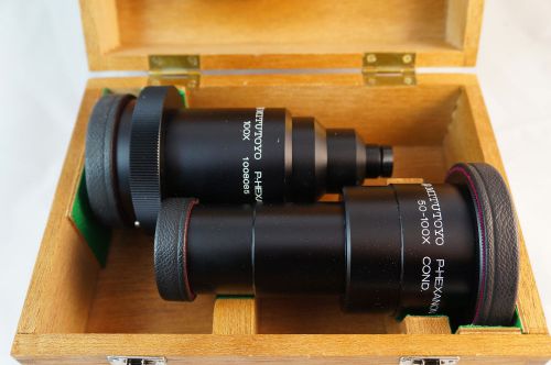 Mitutoyo 100x optical comparator profile projector lens set new stock in box for sale