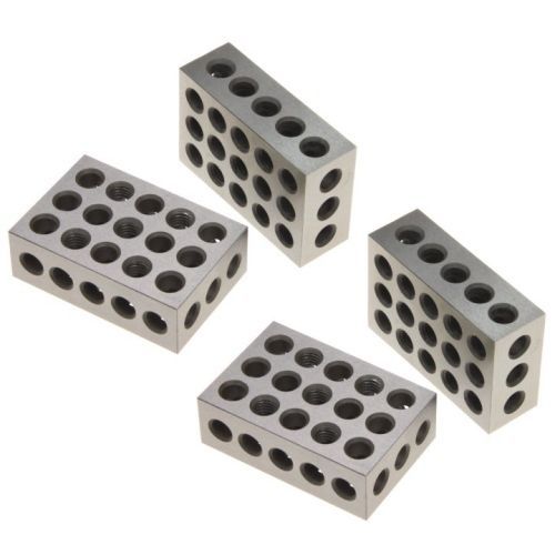 2 pair (4) 1-2-3 block set 0.0001&#034; precision matched mill machinist 123 23 holes for sale