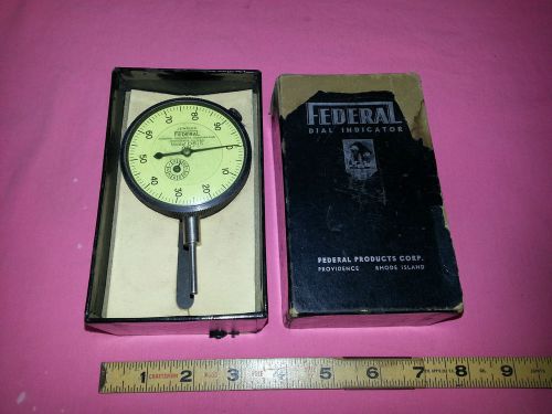 MACHINIST&#039;S FEDERAL #D81S PRECISION LARGE DIAL DROP INDICATOR IN BOX