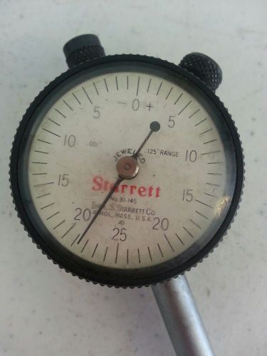 Starrett tools .001&#034; dial indicator 81-145--range .125&#034;--dial reading 0-25-0 for sale
