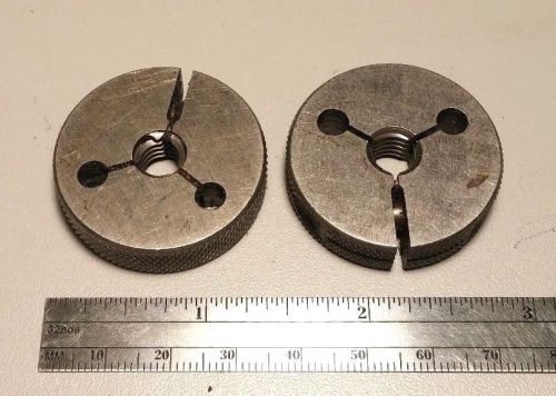 5/16 18 UNC 2A THREAD RING GAGE SET MACHINE INSPECTION TOOLING PD .2752 &amp; .2712