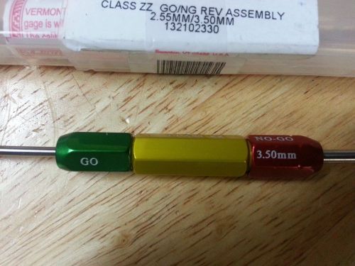 VERMONT GAGE CLASS ZZ GO/NG REV ASSEMBLY 2.55MM/3.50MM