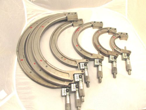 Mitutoyo micrometer blade set - 7 pieces for sale