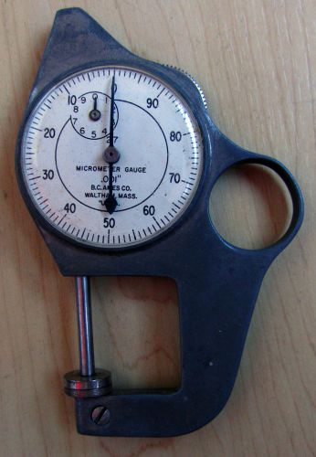 B.C. Ames .001&#034; Micrometer Gauge 0-1&#034; Precision Machinist Tool Caliper Dial
