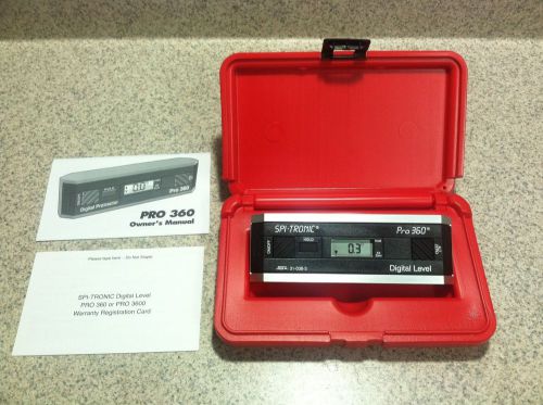 Digital level - brand new!!!! - spi tronic pro 360 with case and all paperwork for sale