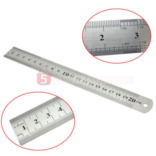 New 1 Pc Stainless Steel Home Office Measurement Measuring Straight Ruler Tool