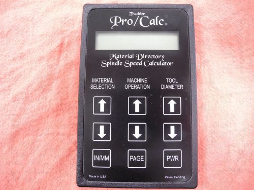 FEED AND SPEED CALCULATOR   SOMMA PRO CALC FEEDS SPEEDS
