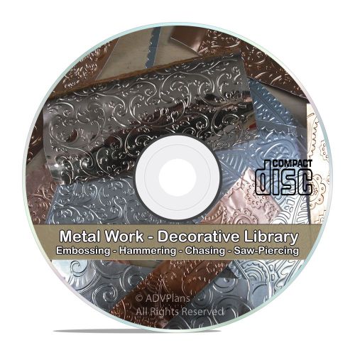 Decorative and art metal work embossing repousse research guides cd dvd v74 for sale
