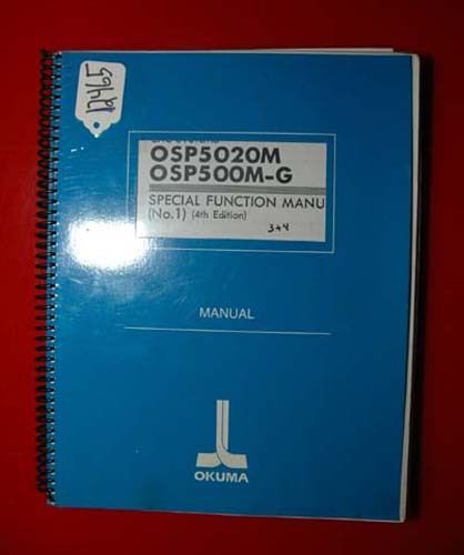 Okuma cnc systems special functions manual (no. 1): kpo-0060-01 (inv.12465) for sale
