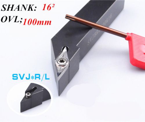 5/8&#034; svjc/svjb 16x100mm indexable external turning toolholder for vcmg  vbmt for sale