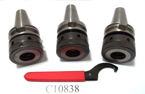 3 PC SET BT40 TG100 COLLET CHUCK WILL BE LISTING MORE BT 40 TG 100 LOT C10838