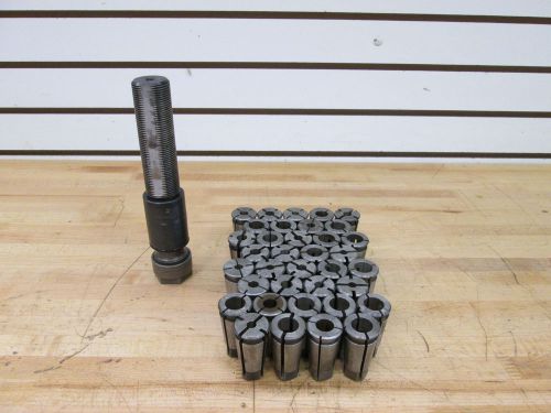 UNIVERSAL ENGINEERING TENSION COMPRESSION FLOATING COLLET CHUCK w/ COLLET LOT