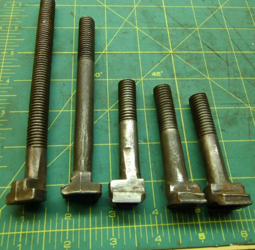 T-SLOT BOLTS FORGED 1/2-13 X 6-1/4, 5-1/2, 3-1/4, AND 3&#034; LOT OF 5 #9088