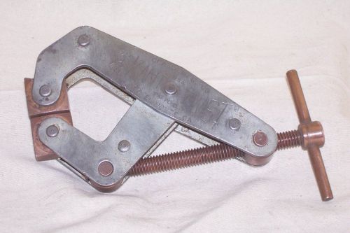 Used 3&#034; Kant Twist T-Handle Cantilever C Clamp 410 Multi Purpose Copper Jaws