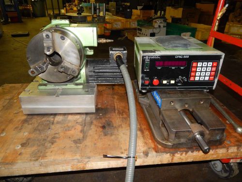 Yuasa 4th axis rotary indexer with yuasa cpnc-500 control box 8.25&#034; 3 jaw chuck for sale