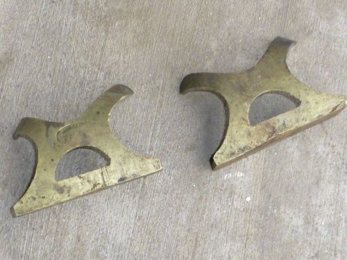 2 VINTAGE BRASS VISE JAW COVERS FOR A MORGAN VISE 4&#039;&#039; BRASS