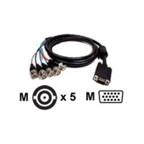 Cables Unlimited PCM-2320-10 HDB 15 Male to 5 BNC VGA Cable (10 feet)
