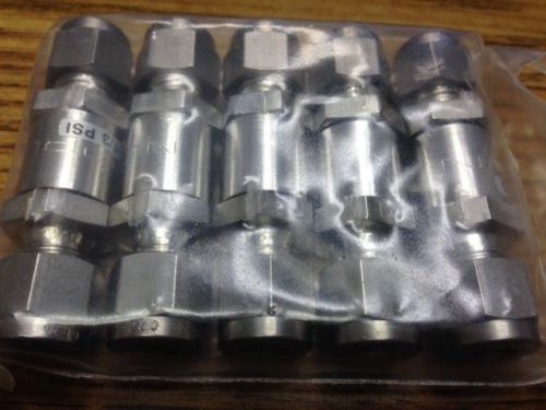 NEW 5ea SWAGELOK SS-CHS4-1/3 CHECK VALVE 1/3 PSI 1/4&#034; TUBE CONNECTION &lt;468NW