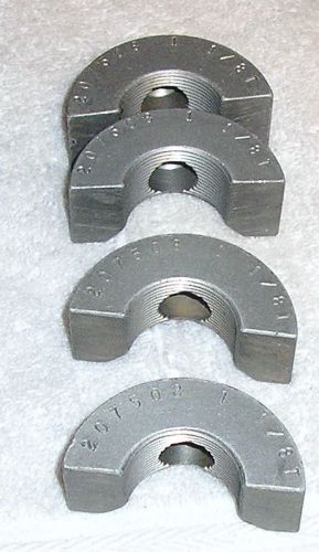 Mcelroy set of butt fusion inserts 1-1/8 t #207508 set of 4 used for sale
