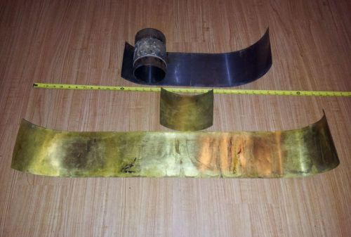 Lot of steel &amp; brass shim stock, 4 separate pieces for sale
