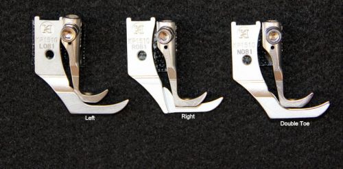 Special made presser feet for sewing leather (3 sets) for sale