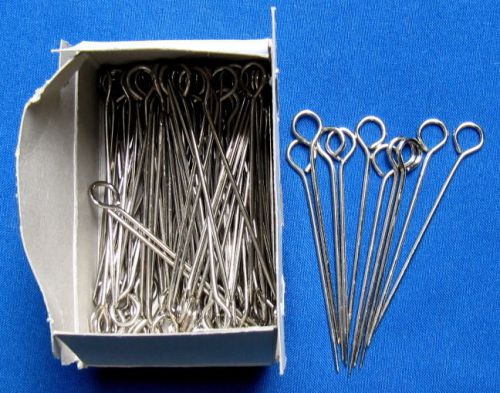 100 pins with ring head - 1.6 x 75 mm of steel wire for sale