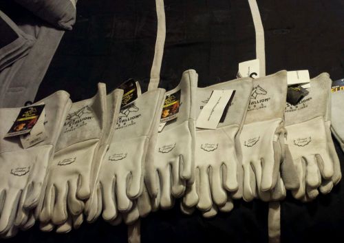 Lot of 7 Black Stallion welding gloves L