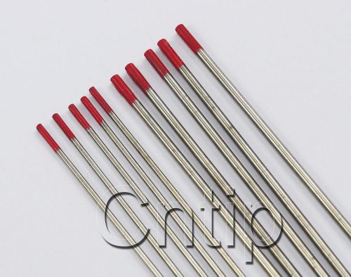 2% Thoriated WT20 Red TIG Tungsten Electrode 6&#034; Assorted Size 1/16&#034; &amp; 3/32&#034;,10PK