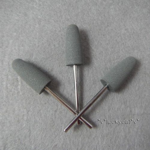 Gray silicone rubber polishers diamond polishing burs 2.35mm 10pcs for sale