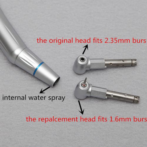 Dental inner water low speed contra angle handpiece w/ high speed head fg1.6mm for sale